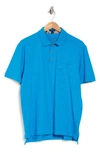 Tailor Vintage Airotec Stretch Slub Jersey Short Sleeve Polo In Brilliant Blue