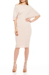 Alexia Admor Women's Olivia Draped One-shoulder Sheath Dress In Oat