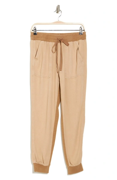 Splendid Boardwalk Camo Print Joggers In Light Camel
