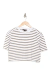 FRENCH CONNECTION STRIPED CROP T-SHIRT