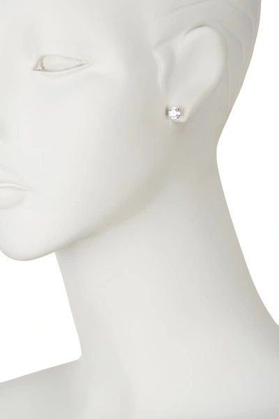 Nordstrom Rack Sterling Silver Round Cut Cz Studs In Clear/silver