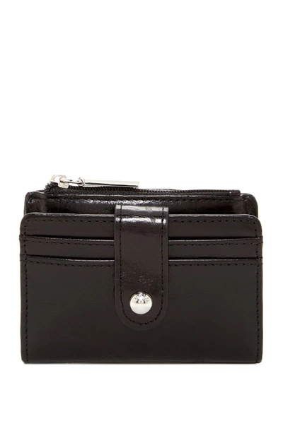 Hobo Val Indexer Leather Card Case In Black