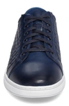 Zanzara Fader Leather Sneaker In Blue Leather