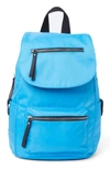 Madden Girl Proper Flap Nylon Backpack In Bright Blue