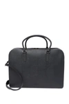 Valentino Garavani Leather Briefcase In D12 Dark Grey