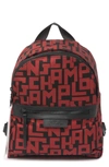 Longchamp Le Pilage Small Backpack In Blk/brick