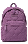 Marc Jacobs Quilted Nylon School Backpack In Purple Gumdrop