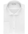 CALVIN KLEIN X MEN'S EXTRA SLIM-FIT TONAL PLAID FRENCH CUFF DRESS SHIRT