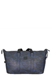 Duchamp Rubberized Camo Duffle In Navy