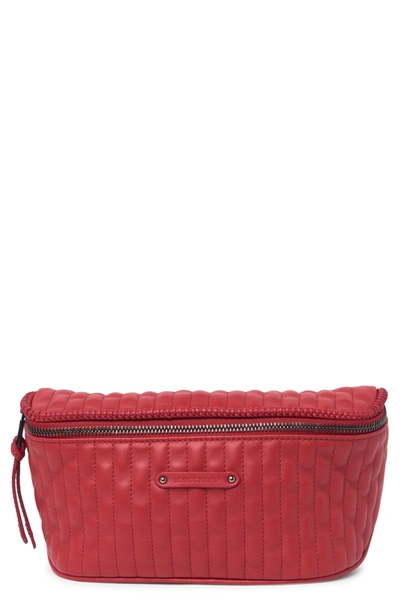 Longchamp Quilted Leather Shoulder Bag In Red
