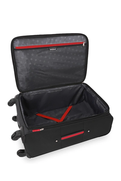 Swissgear 24" Spinner Suitcase In Black/red