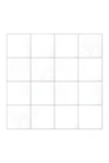 Walplus Spanish Retro White Square Glossy 3d Tile Stickers 16-piece Set In Multi