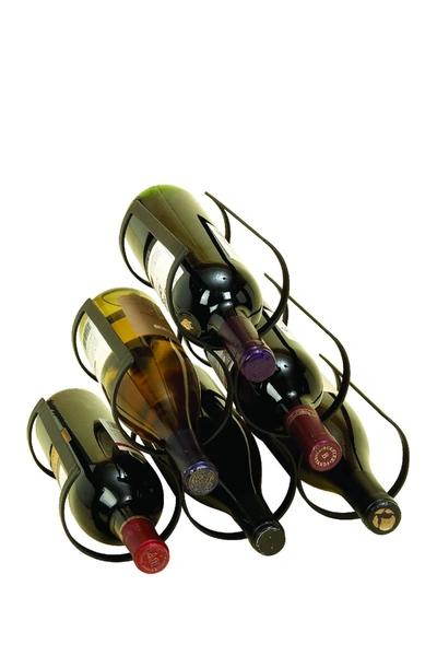 Uma Modern Black Iron 6-bottle Wine Rack