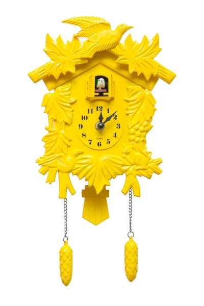 Walplus Yellow Cuckoo Clock In Multi