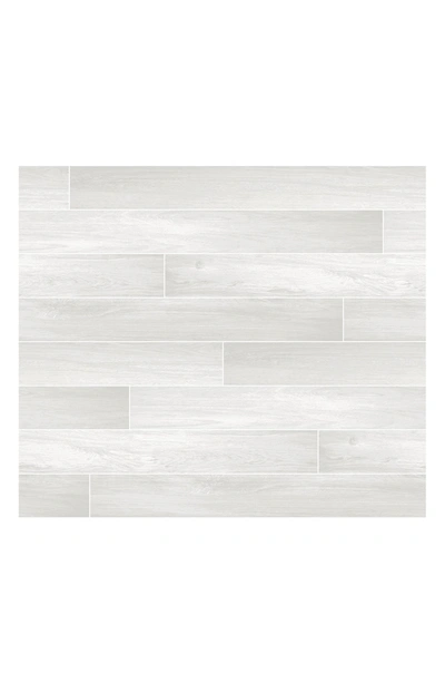 Wallpops Timber Tile Peel & Stick Backsplash In White Off-white