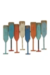 Willow Row Multi Distressed Coastal Decor Wall Rack