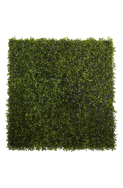 Nearly Natural 12” X 10” Boxwood Mat In Green