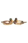 WILLOW ROW SONOMA SAGE HOME BEIGE POLYSTONE RUSTIC DUCK SCULPTURE