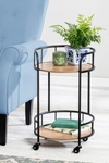 HONEY-CAN-DO 2-TIER ROLLING SIDE TABLE