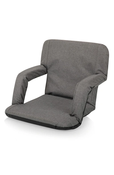 Picnic Time Ventura Portable Reclining Stadium Seat In Heathered Gray