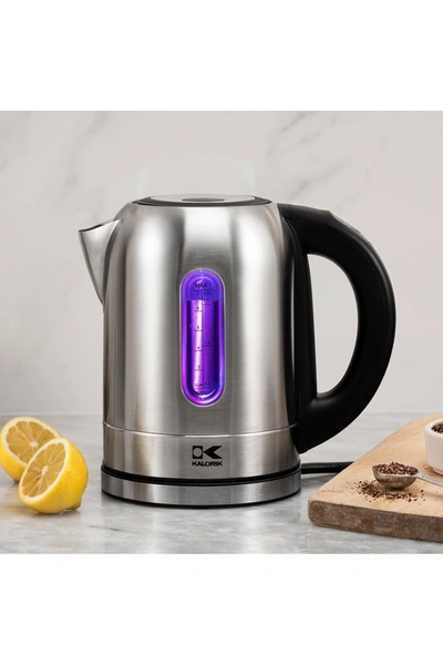 Kalorik Stainless Steel Digital Water Kettle With Color Changing Led Lights