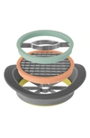 Berghoff International Leo All-in-one Slicer Set In Grey In Grey, Orange, Green