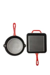 Berghoff International 2-piece Enamel On Cast Iron Set In Red