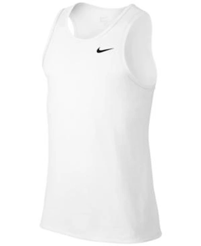 Nike Men's Pro Sleeveless Fitted Top In White