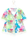Amir Slama Printed  + Chocolix Short Sleeves Dress In Multicolour