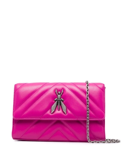 Patrizia Pepe Fly Quilted Crossbody Bag In Pink