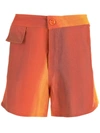Amir Slama Printed Straight Shorts In Orange