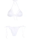 Brigitte Tie-fastened Halterneck Bikini In White