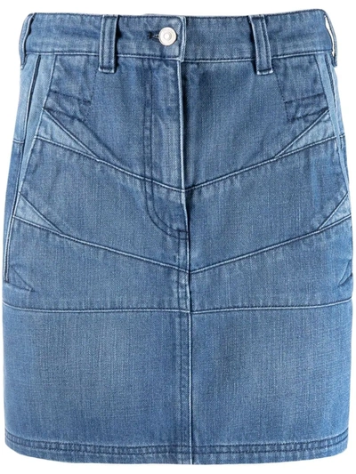 Kenzo Denim Mini Skirt In Blue