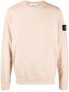Stone Island Logo-patch Long-sleeve Jumper In Pink