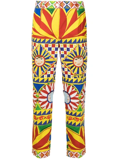 DOLCE & GABBANA ALL-OVER PRINT TROUSERS