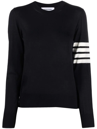 Thom Browne 4-bar Exaggerated Sleeve Jumper In Blue