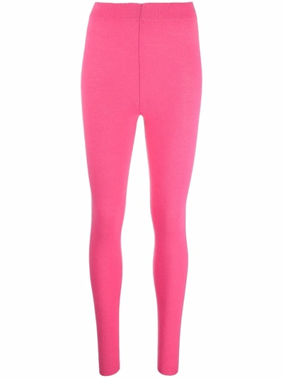 Ami Amalia Fine-knit Leggings In Rosa