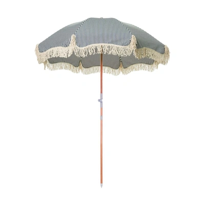 Business & Pleasure Premium Beach Umbrella In Laurens Navy Stripe