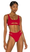 Aro Swim Lee Top In Scarlet