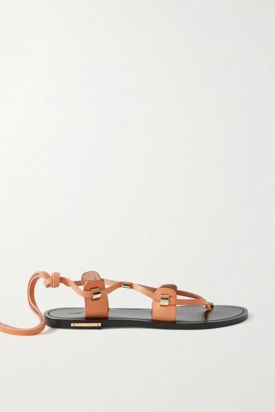 Isabel Marant Anil Lace-up Leather Sandals In Brown