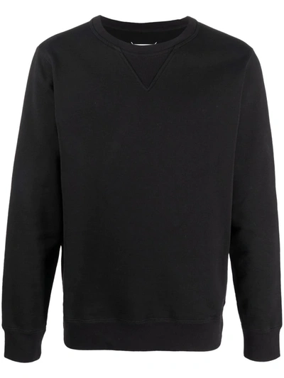 Maison Margiela Four-stitch Cotton Sweatshirt In Black