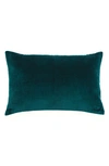 Kate Spade Reversible Velveteen & Linen Accent Pillow In Botanical Garden/ Icy Aqua