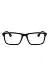 Ray Ban 55mm Optical Glasses In Matte Black