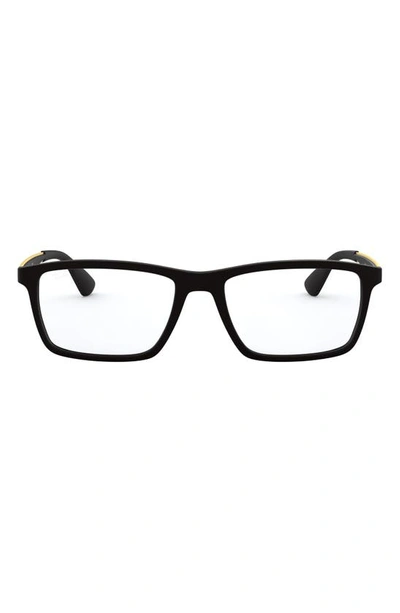 Ray Ban 55mm Optical Glasses In Matte Black