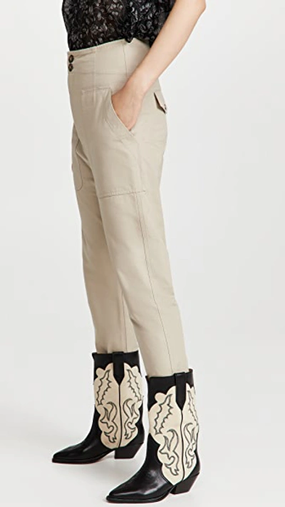 Isabel Marant Étoile Pralunia High-rise Tapered Pants In Beige