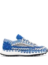 Valentino Garavani Crochet Low-top Sneakers In Blue/multicolour
