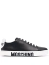 MOSCHINO LOGO-PRINT LOW-TOP SNEAKERS