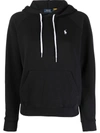 Polo Ralph Lauren Embroidered-logo Pullover Hoodie In Black