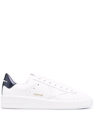 Golden Goose Pure Star Sneakers With Iconic Logo Patch In White