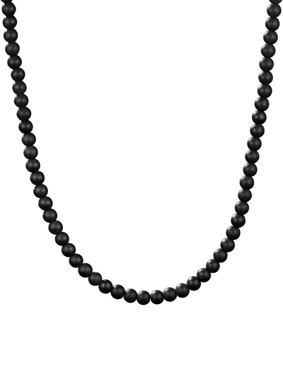 David Yurman 5mm Spiritual Bead Necklace In Silber